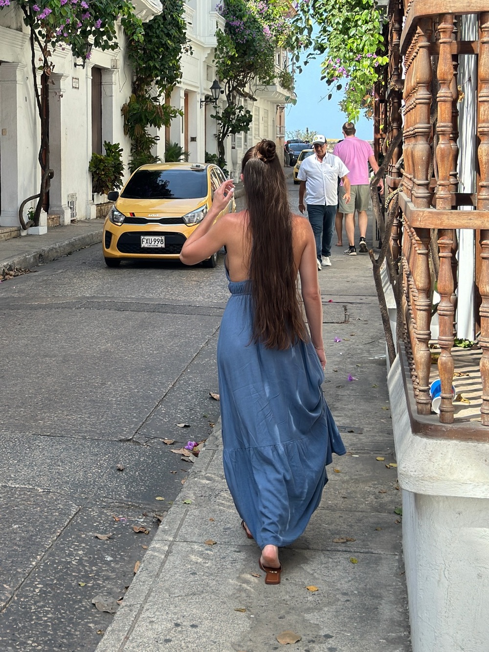 Blue Strappy Maxi Dress